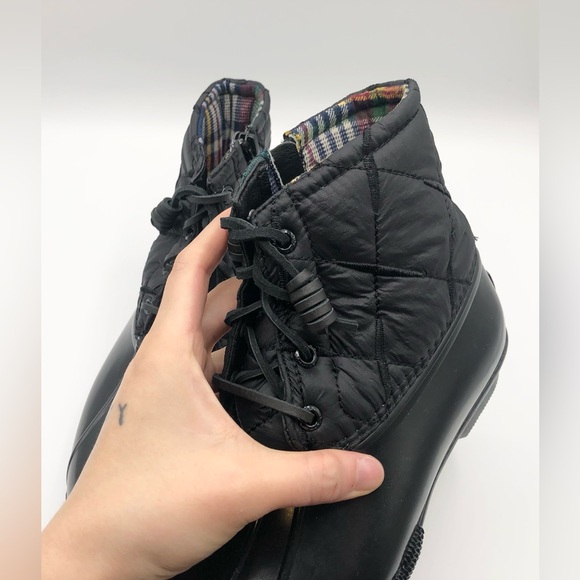 Sperry Black All Weather Waterproof Rain Shoes Duck Boots Women’s Size 6 - Picture 6 of 7